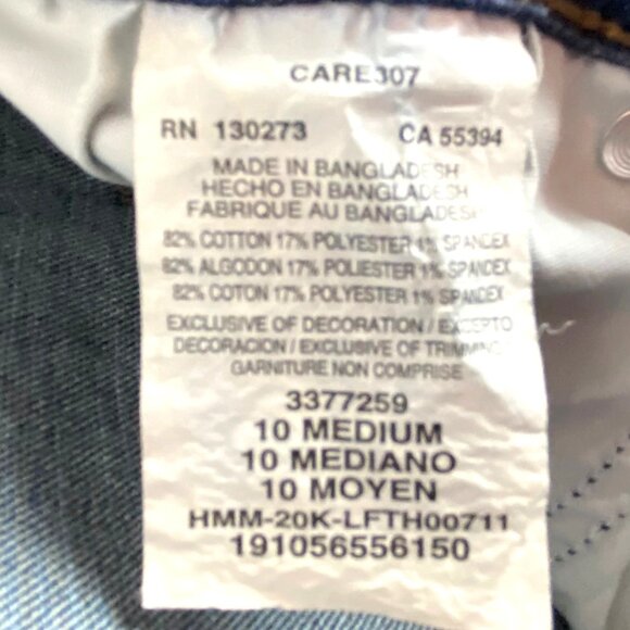 Lee Women's Relaxed Fit Mid Rise Cropped Jeans Denim Blue Size 10 - Picture 5 of 5